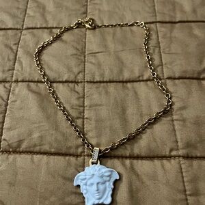 Versace white porcelain necklace
